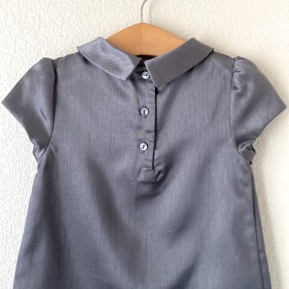 JANIE AND JACK SILVER FLOCKED DRESS - Picture 3 of 5